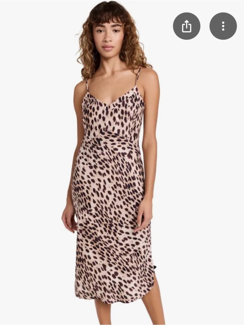 FIGUE Leopard Print Slip Dress